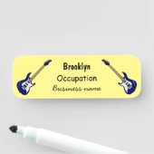 Abbildung des elektrischen Gitarren-Cartoon Namensschild (Beispiel)