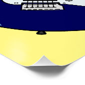 Abbildung des elektrischen Gitarren-Cartoon Poster (Ecke)