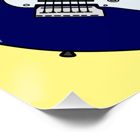 Abbildung des elektrischen Gitarren-Cartoon Poster (Ecke)