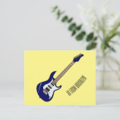 Abbildung des elektrischen Gitarren-Cartoon Postkarte (Stehend Vorderseite)