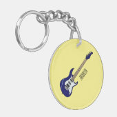 Abbildung des elektrischen Gitarren-Cartoon Schlüsselanhänger (Vorderseite links)