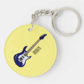 Abbildung des elektrischen Gitarren-Cartoon Schlüsselanhänger (Rückseite)