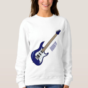 Abbildung des elektrischen Gitarren-Cartoon Sweatshirt