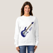Abbildung des elektrischen Gitarren-Cartoon Sweatshirt (Vorne ganz)