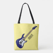 Abbildung des elektrischen Gitarren-Cartoon Tasche (Rückseite)