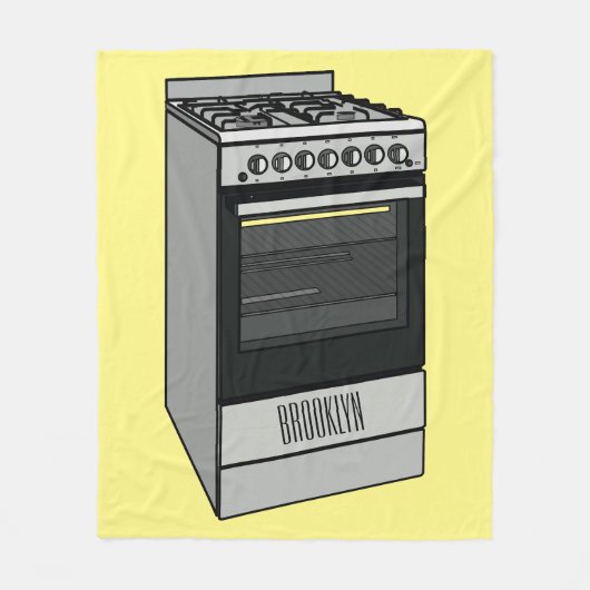 Abbildung des elektrischen Ofens Cartoon Fleecedecke (Vorderseite)