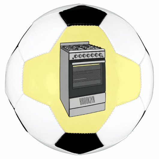 Abbildung des elektrischen Ofens Cartoon Fußball (Vorderseite)