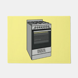 Abbildung des elektrischen Ofens Cartoon Fußmatte