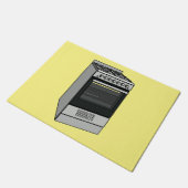 Abbildung des elektrischen Ofens Cartoon Fußmatte (Schrägansicht)