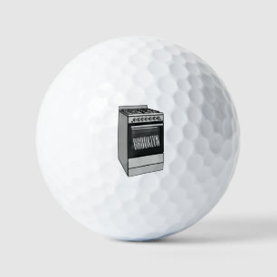 Abbildung des elektrischen Ofens Cartoon Golfball
