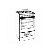 Abbildung des elektrischen Ofens Cartoon Gummistempel (Prägung)