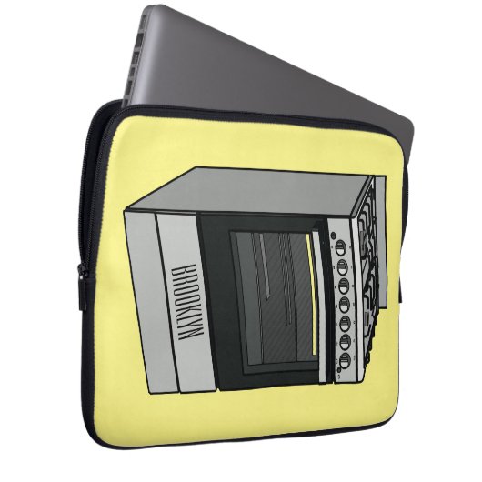Abbildung des elektrischen Ofens Cartoon Laptopschutzhülle (Vorne Rechts)