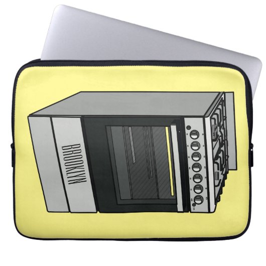 Abbildung des elektrischen Ofens Cartoon Laptopschutzhülle (Vorderseite)