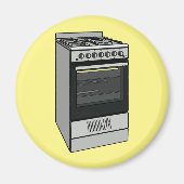 Abbildung des elektrischen Ofens Cartoon Magnet (Vorne)