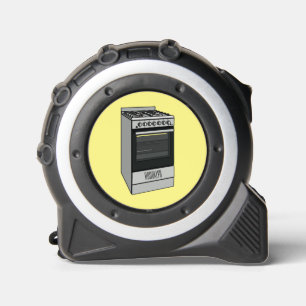 Abbildung des elektrischen Ofens Cartoon Maßband