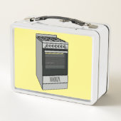 Abbildung des elektrischen Ofens Cartoon Metall Brotdose (Rückseite)