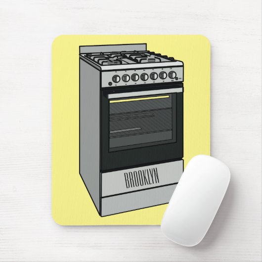 Abbildung des elektrischen Ofens Cartoon Mousepad (Mit Mouse)