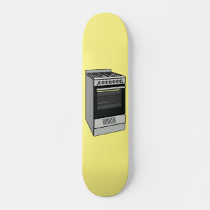 Abbildung des elektrischen Ofens Cartoon Skateboard