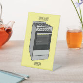 Abbildung des elektrischen Ofens Cartoon Sockelschild (In SItu)