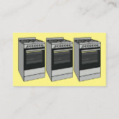 Abbildung des elektrischen Ofens Cartoon Visitenkarte (Rückseite)