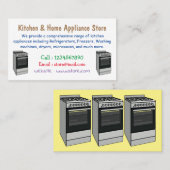 Abbildung des elektrischen Ofens Cartoon Visitenkarte (Vorne/Hinten)