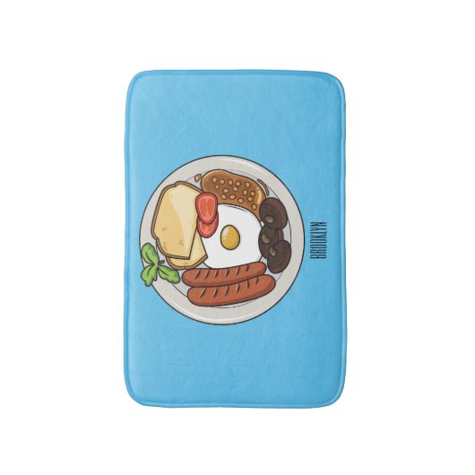 Abbildung des englischen Cartoon Badematte (Vorderseite Vertikal)