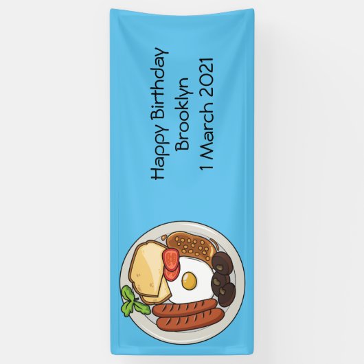 Abbildung des englischen Cartoon Banner (Vertikal)