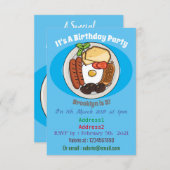 Abbildung des englischen Cartoon Einladung (Vorne/Hinten)