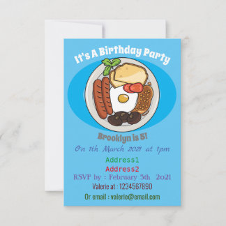 Abbildung des englischen Cartoon Einladung