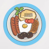 Abbildung des englischen Cartoon Etiketten (Design 1)