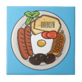 Abbildung des englischen Cartoon Fliese (Vorderseite)