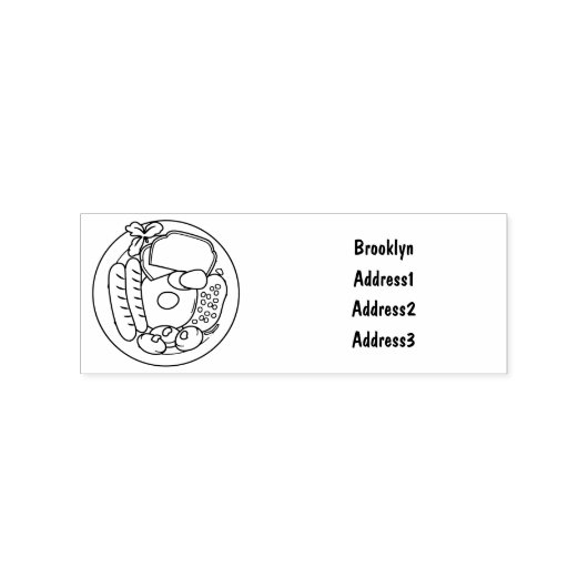 Abbildung des englischen Cartoon Gummistempel (Prägung)