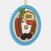 Abbildung des englischen Cartoon Keramik Ornament (Rechts)