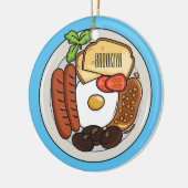 Abbildung des englischen Cartoon Keramik Ornament (Links)