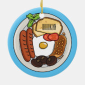 Abbildung des englischen Cartoon Keramik Ornament (Hinten)