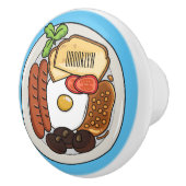 Abbildung des englischen Cartoon Keramikknauf (Rechts)