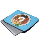 Abbildung des englischen Cartoon Laptopschutzhülle (Vorne Knopf)