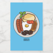 Abbildung des englischen Cartoon Lebensmitteletikett (Einzelnes Label)