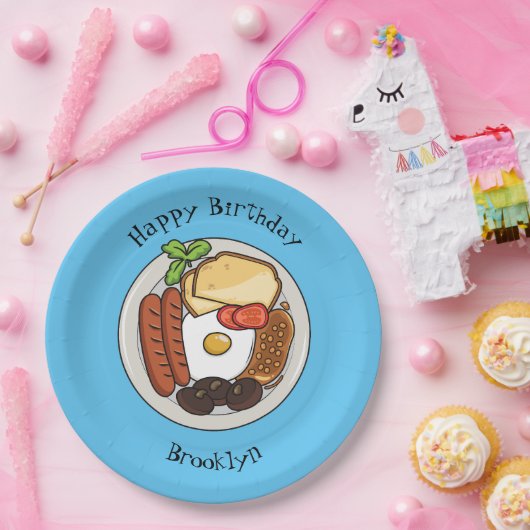 Abbildung des englischen Cartoon Pappteller (Party)