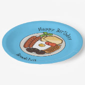 Abbildung des englischen Cartoon Pappteller (Schrägansicht)