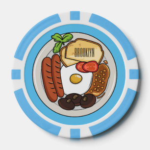 Abbildung des englischen Cartoon Pokerchips