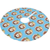 Abbildung des englischen Cartoon Polyester Weihnachtsbaumdecke (Schrägansicht)