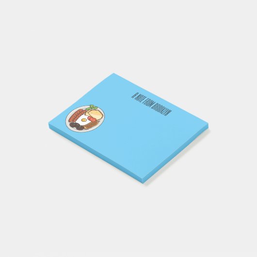 Abbildung des englischen Cartoon Post-it Klebezettel (angewinkelt)