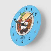 Abbildung des englischen Cartoon Runde Wanduhr (Winkel)