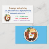 Abbildung des englischen Cartoon Visitenkarte (Vorne/Hinten)