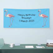 Abbildung des Flamingo-Vogel-Cartoon Banner (Messe)