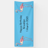 Abbildung des Flamingo-Vogel-Cartoon Banner (Vertikal)