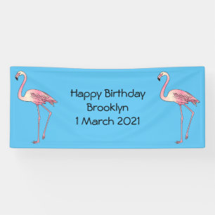 Abbildung des Flamingo-Vogel-Cartoon Banner