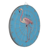 Abbildung des Flamingo-Vogel-Cartoon Dartscheibe (Vorderseite Links)