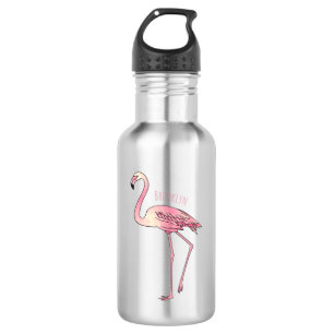 Abbildung des Flamingo-Vogel-Cartoon Edelstahlflasche